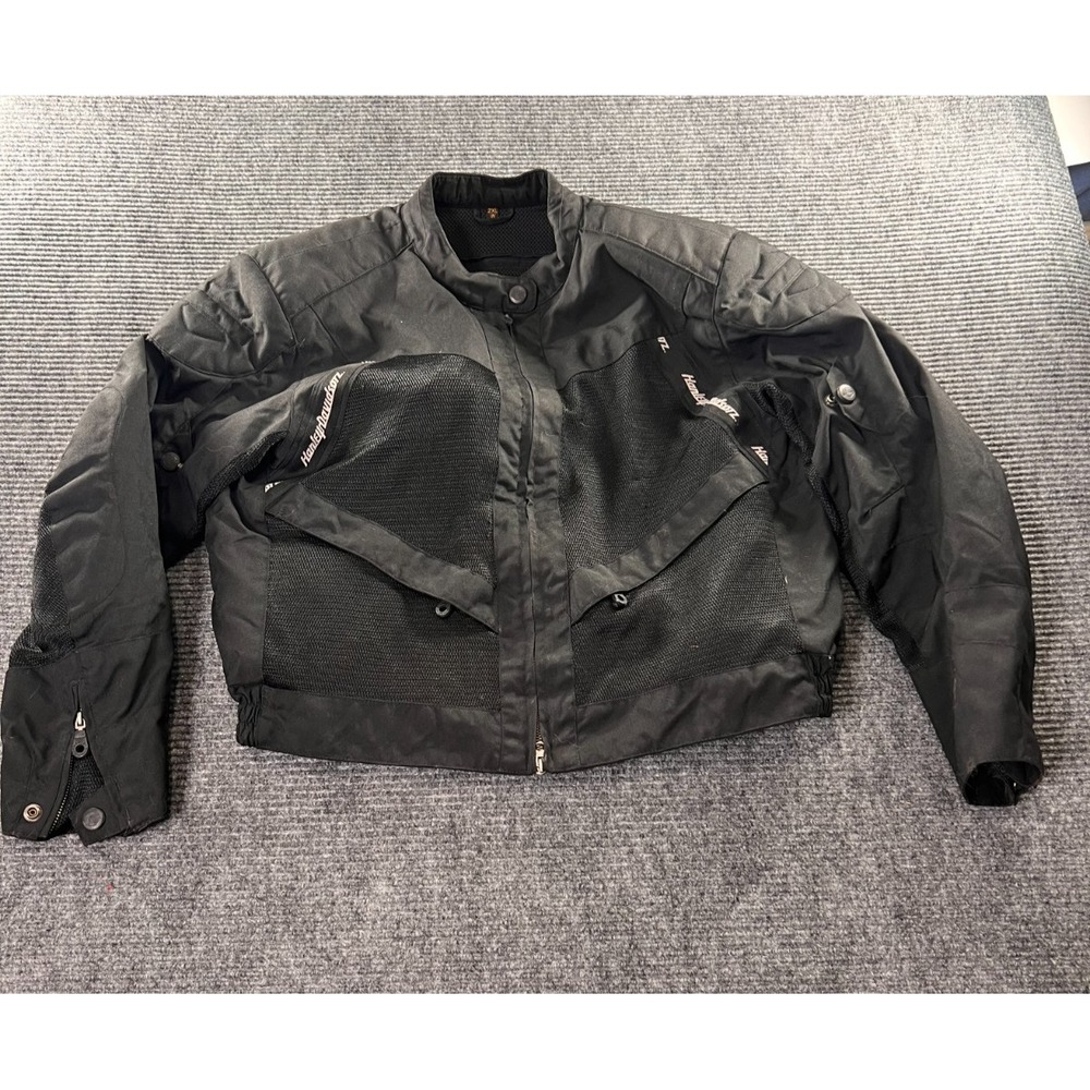 Vintage Harley-Davidson Womens Mesh Motorcycle Riding Jacket 2XL Padded Armor
